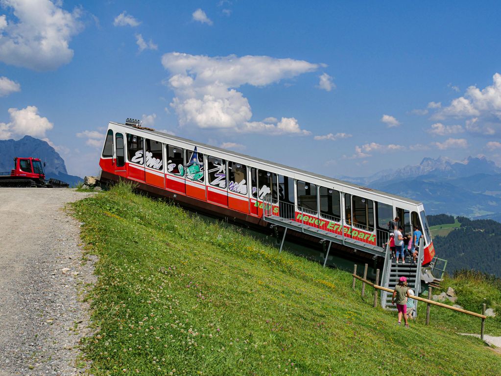 Ellmi´s Zauberwelt - Ellmau - Die alte Standseilbahn steht auch dort oben und kann besichtigt werden. - © alpintreff.de - Christian Schön